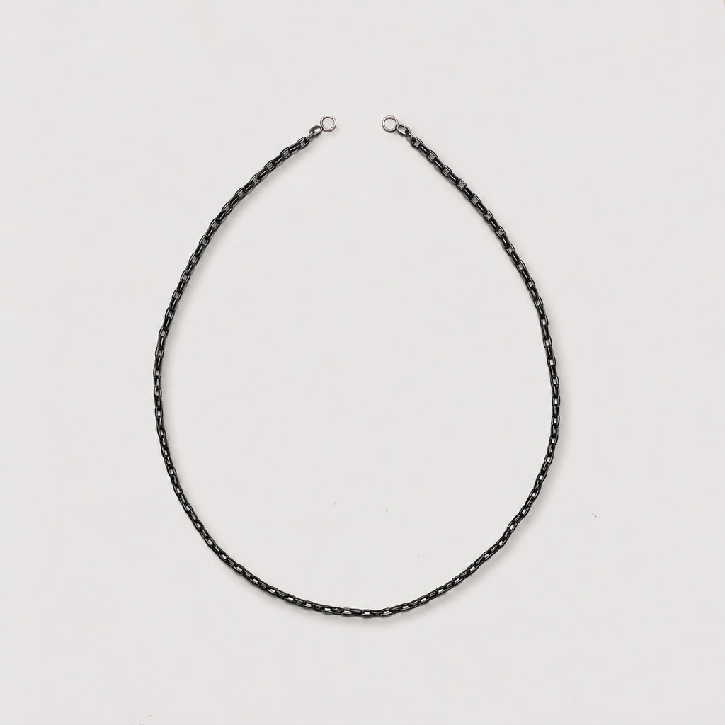 Vintage Maria Aaron Biker Chain Necklace in Blackened Silver & 14k Gold