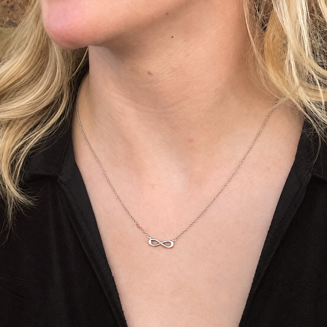 Vintage Tiffany Silver Infinity Earrings and Necklace