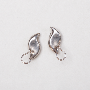 Vintage Tiffany Silver Teardrop Clip-on Earrings