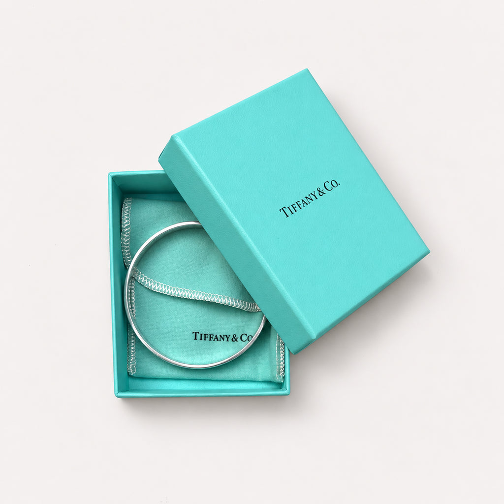 Vintage Tiffany & Co Sterling Silver Keyhole Bangle
