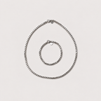 Vintage Tiffany Silver Box Chain Necklace & Bracelet