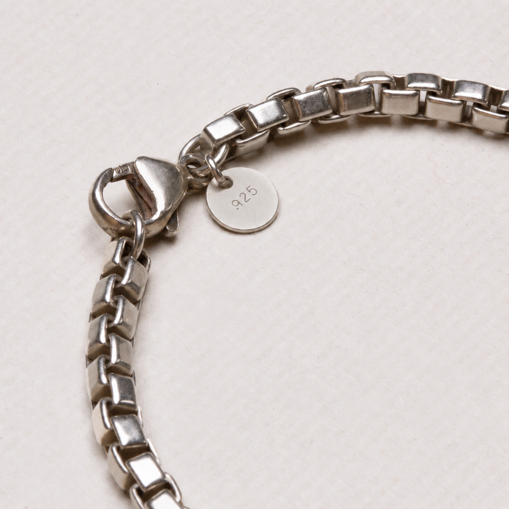 Vintage Tiffany Silver Box Chain Necklace & Bracelet