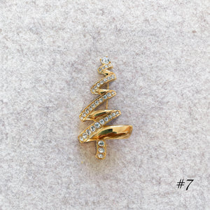 Vintage Christmas Tree Brooches