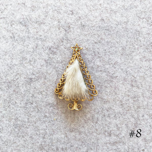 Vintage Christmas Tree Brooches