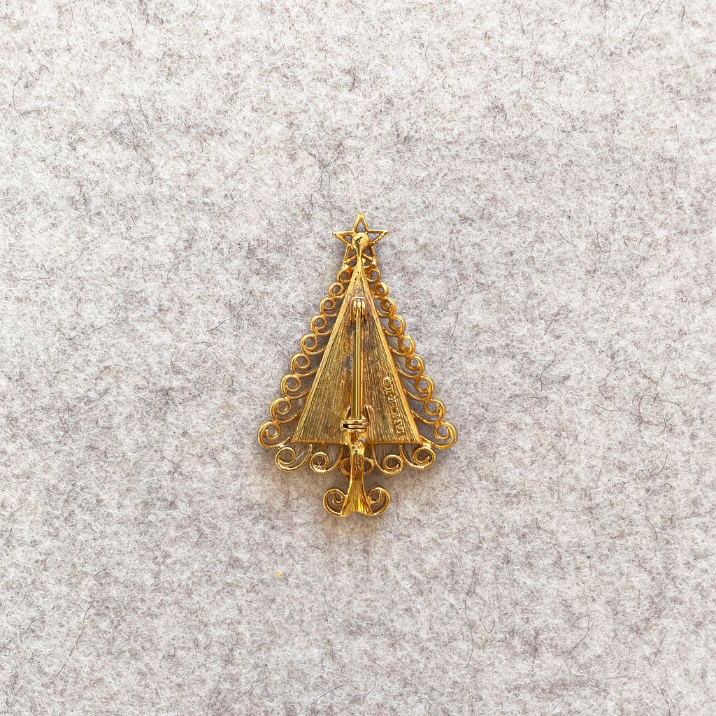 Vintage Christmas Tree Brooches