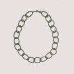 Vintage Murano Glass Necklace in Grey