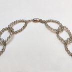 Vintage Murano Glass Necklace in Grey