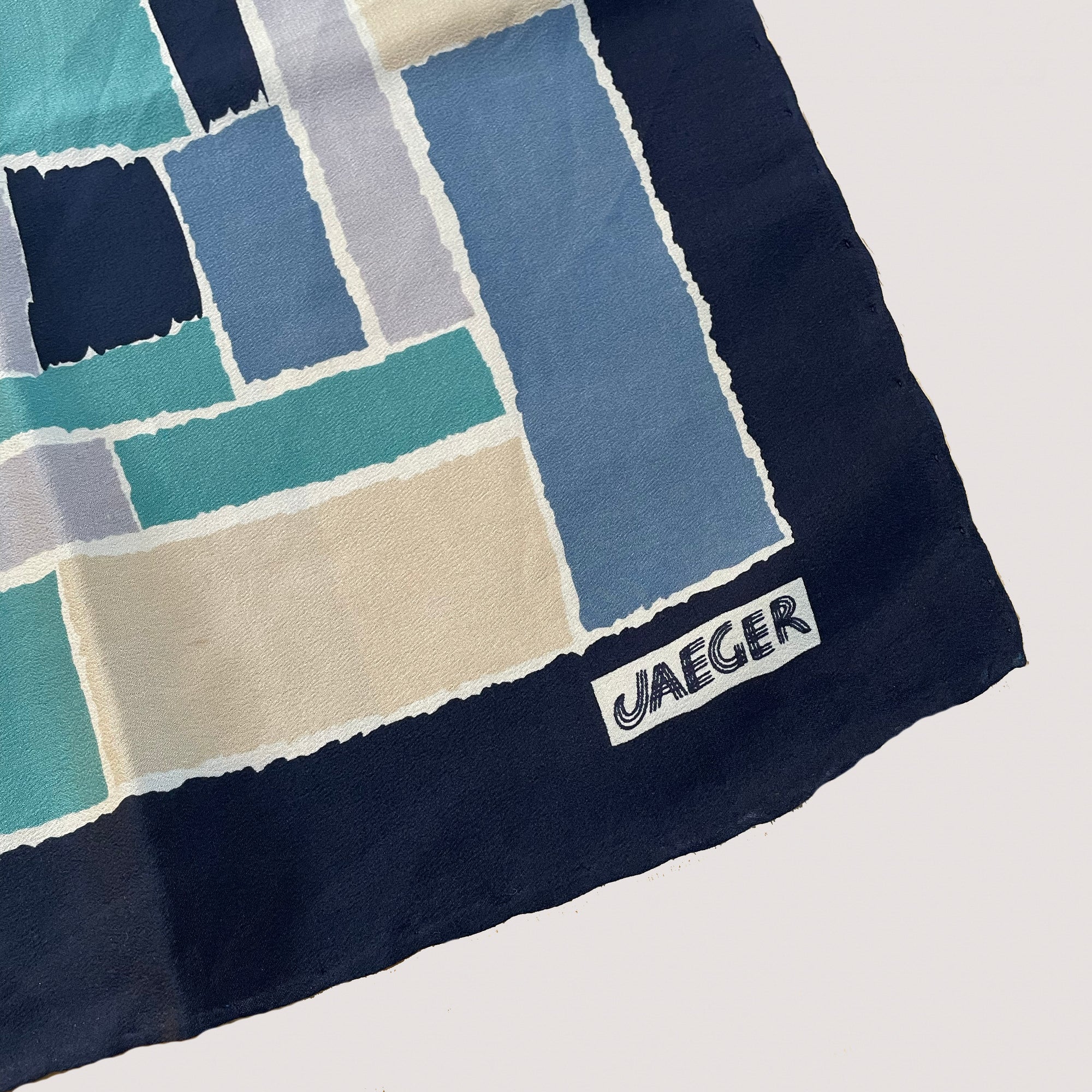 Vintage Jaeger Abstract Patchwork Scarf