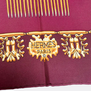 Vintage Hermes Silk Scarf "Les Cavaliers D'Or"