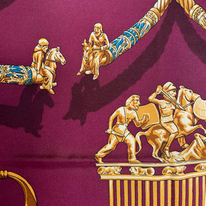 Vintage Hermes Silk Scarf "Les Cavaliers D'Or"