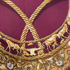 Vintage Hermes Silk Scarf "Les Cavaliers D'Or"