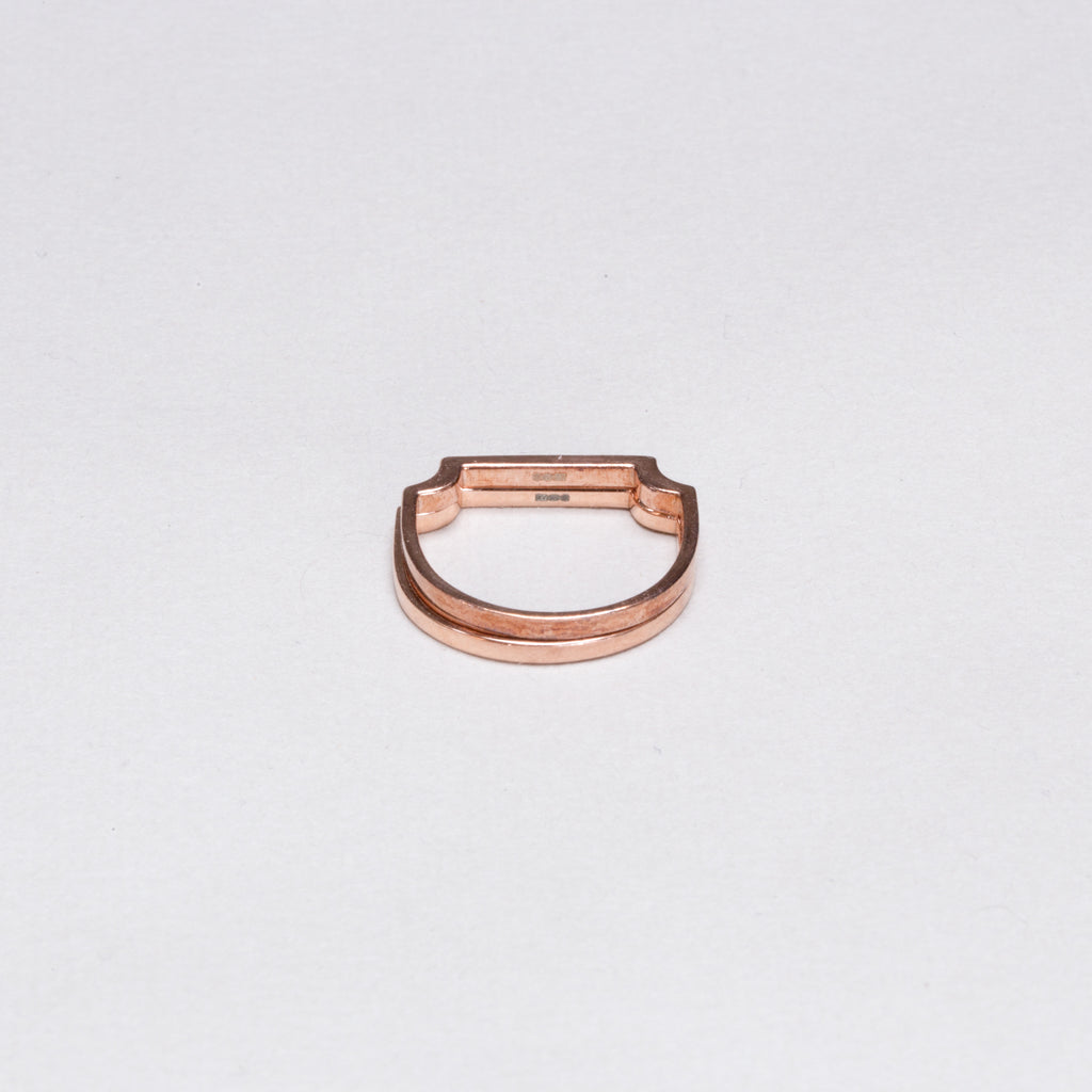 Vintage Monica Vinader Signature Thin Ring Plain and Diamante