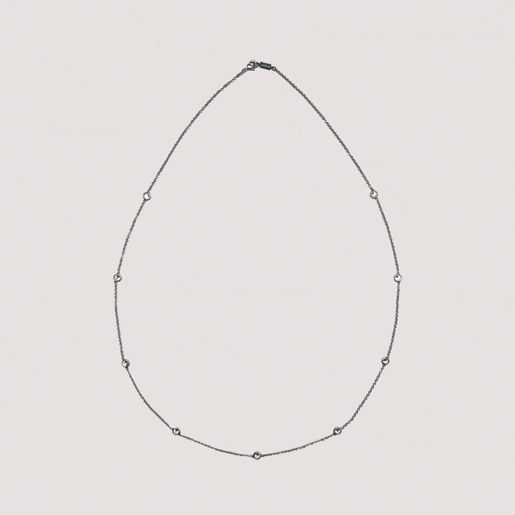 Vintage Givenchy Station Necklace with Rhinestones