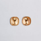 Vintage Gold and Black Enamel Clip-on Earrings