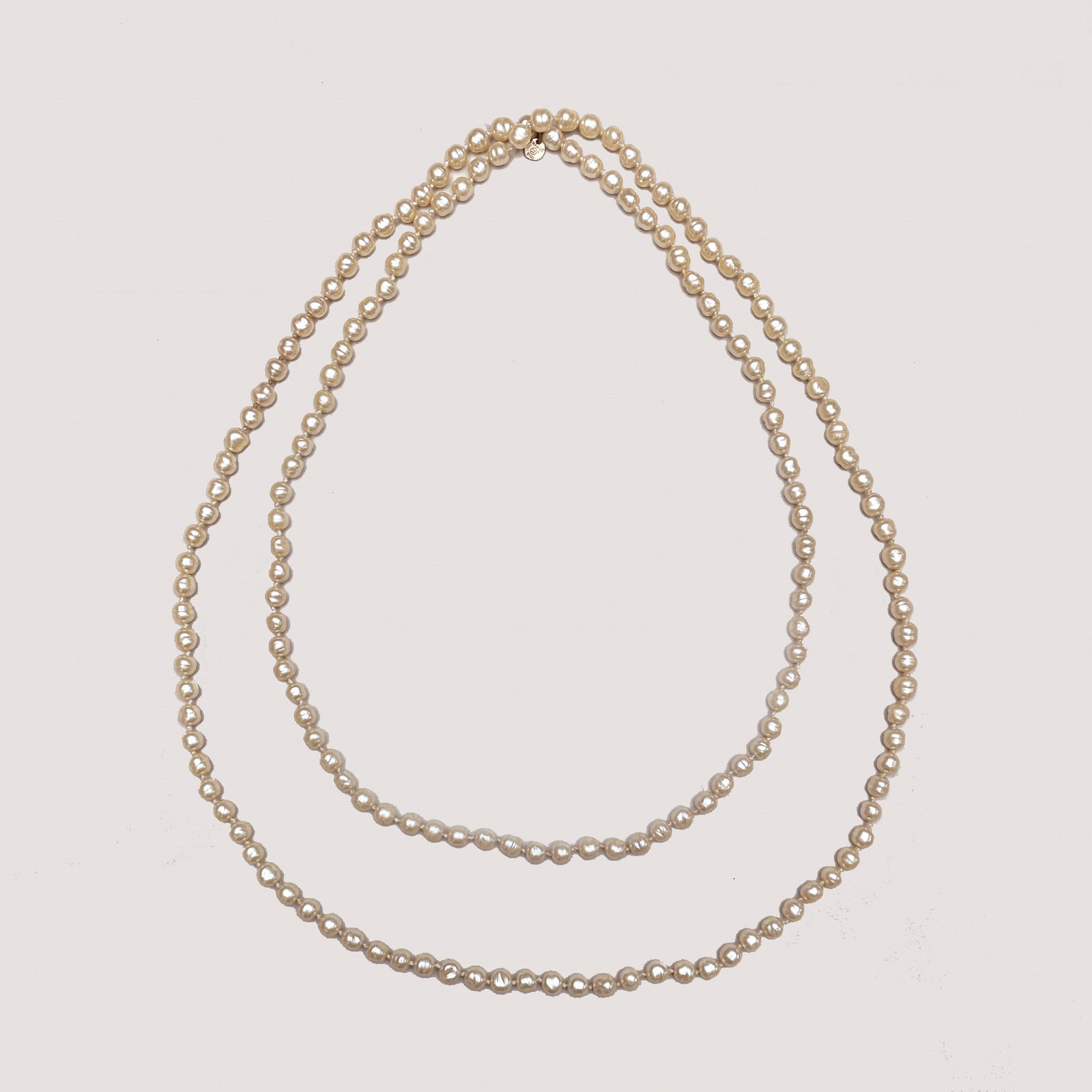 Vintage Chanel Faux Pearl Long Necklace