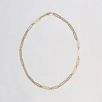 Gold and Silver Paperclip Chain Necklace #1