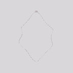 9ct White Gold Plain Chain Necklace