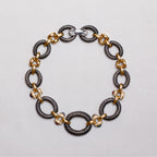 Vintage Gold and Black Chain Necklace