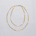 Gold and Silver Paperclip Chain Necklace #2
