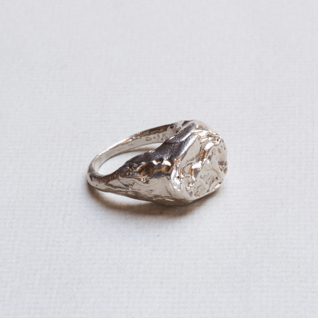 Sterling Silver Taurus Signet Ring