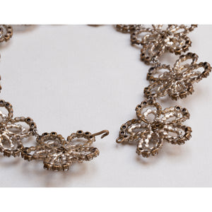 Vintage Flower Diamante Necklace