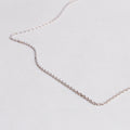 9ct White Gold Plain Chain Necklace