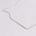 9ct White Gold Plain Chain Necklace