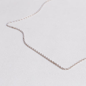 White Gold Plain Chain Necklace
