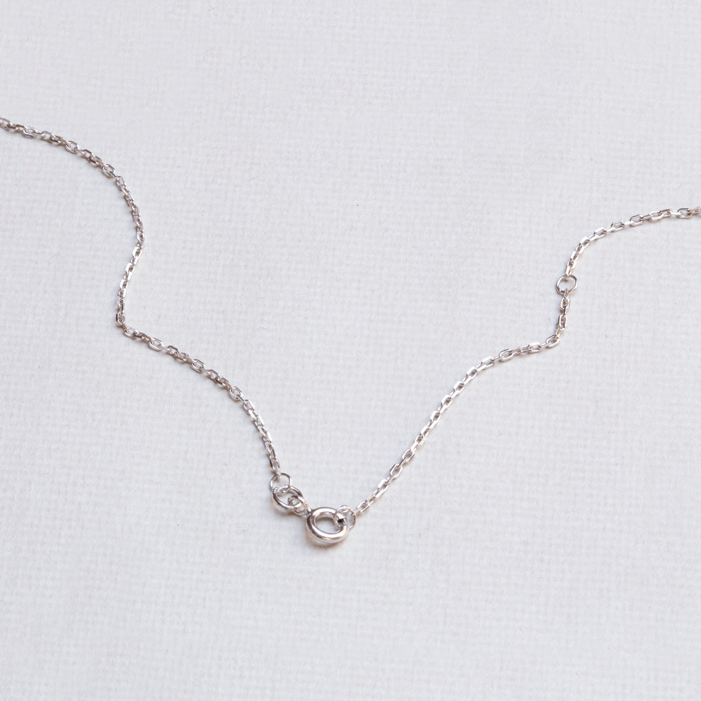 9ct White Gold Plain Chain Necklace