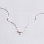 9ct White Gold Plain Chain Necklace