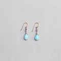 Tanzanite & Turquoise Drop Earrings