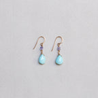 Tanzanite & Turquoise Drop Earrings