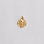 Vintage 9ct Gold Virgo Charm Pendant