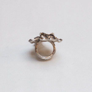 Vintage YSL "Arty" Silver Flower Ring