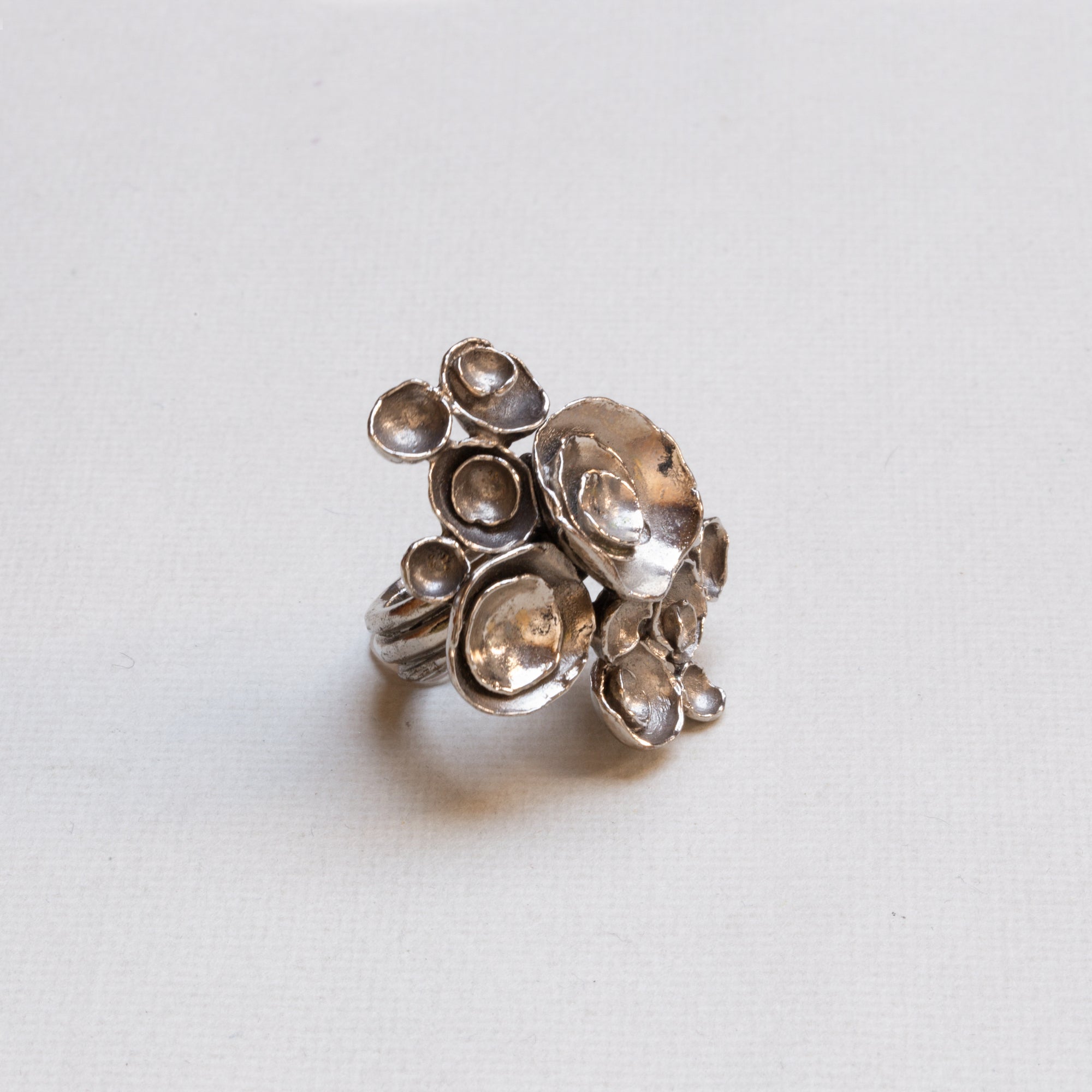Vintage YSL "Arty" Silver Flower Ring