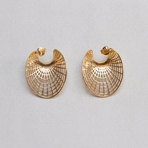 Fan Gold Earrings