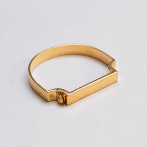 Gold Signature Bangle Bracelet