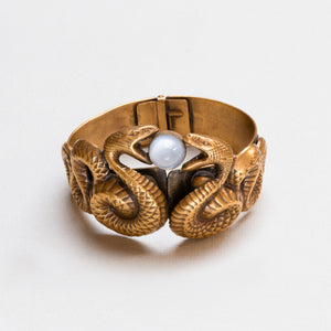 Vintage Joseff of Hollywood Gold Snake Bracelet