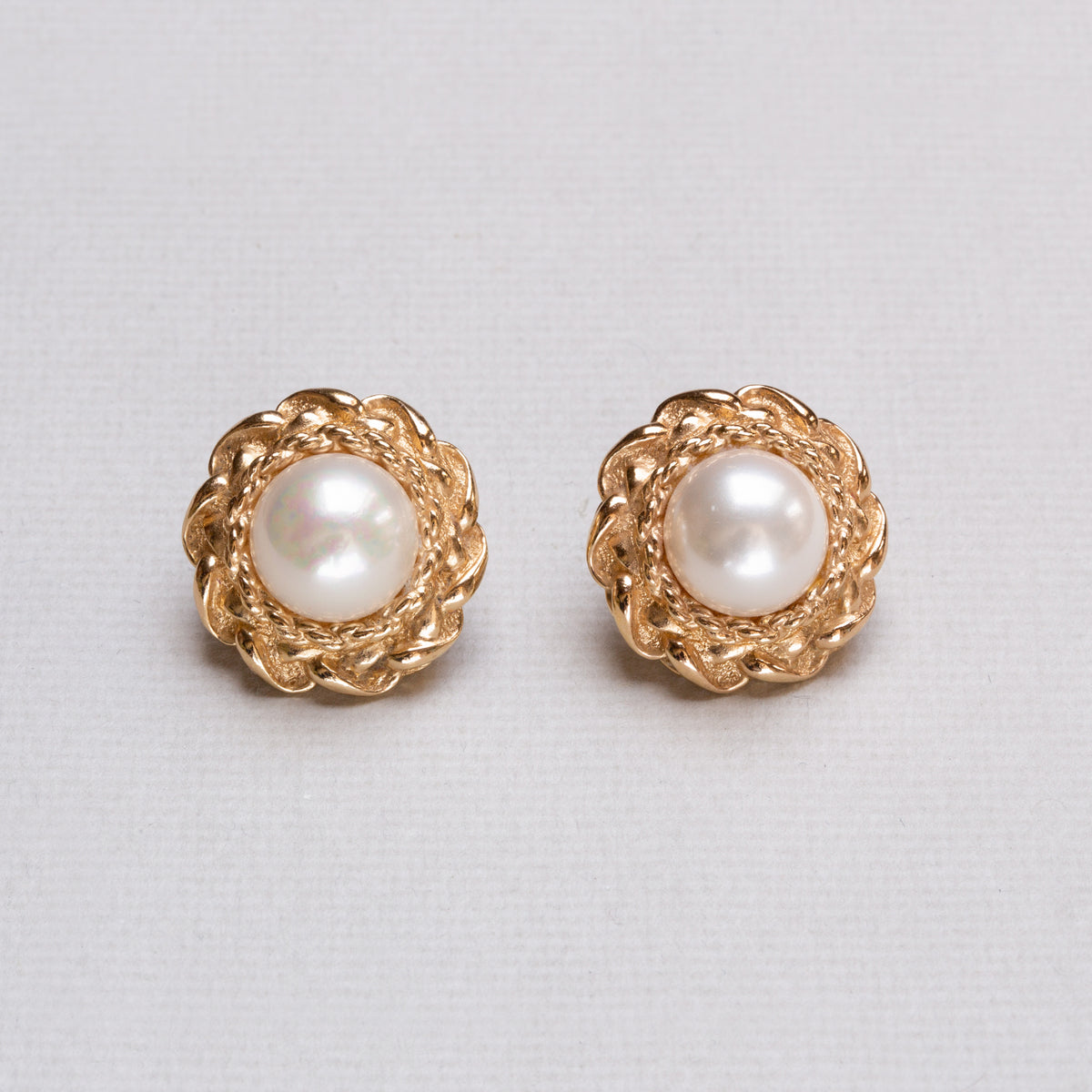 Vintage Christian Dior Stud Earrings with Pearls