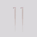 Sterling Silver Tassel Stud Earrings with Garnet
