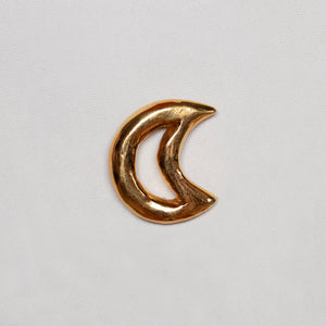 Vintage Christian Lacroix Gold Moon Brooch