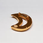 Vintage Christian Lacroix Gold Moon Brooch