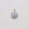 Vintage Sterling Silver "Gemini" Charm Pendant with Sapphires