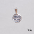 Vintage Silver St. Christopher Charm Pendant with Sapphires #4