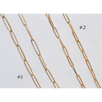 Gold and Silver Paperclip Chain Necklace #1