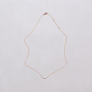 Gold Chain Necklace with Diamond Bar