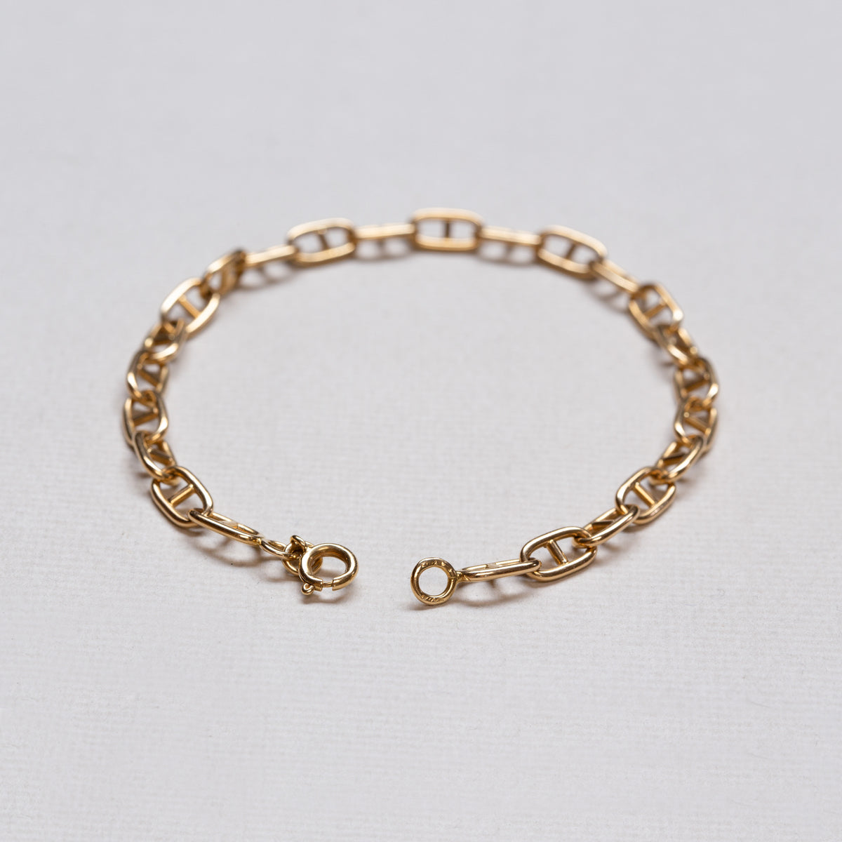 Vintage Gold Anchor Link Chain Bracelet
