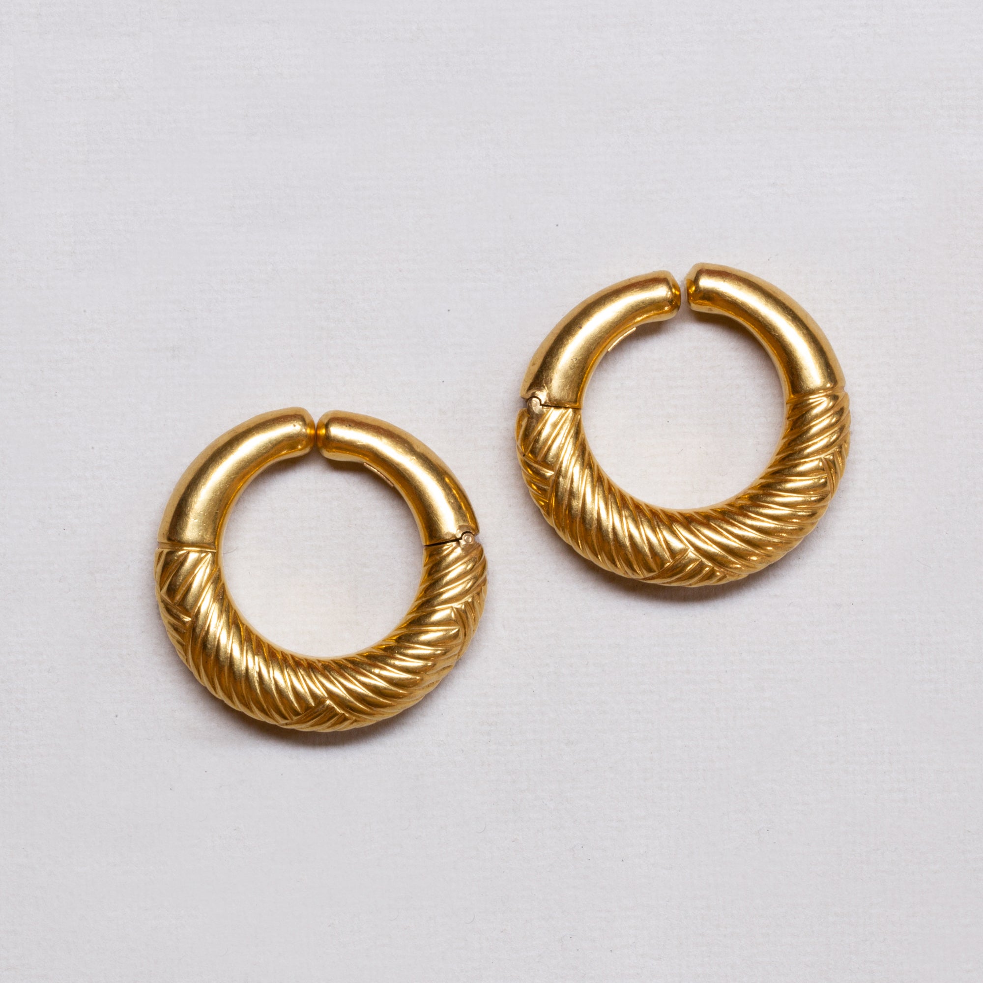 Chunky 18ct Gold Hoop Clip-on Earrings