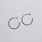 White Gold Hoops with Diamonds