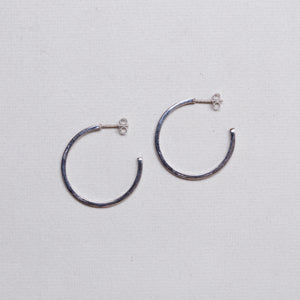 White Gold Hoops with Diamonds